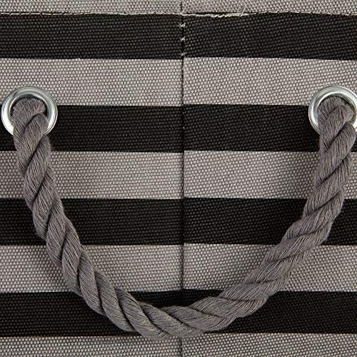 Bone Dry Pet Storage Collection Striped Paw Patch Bin, Black, Small Rectangle (Pack of 12)