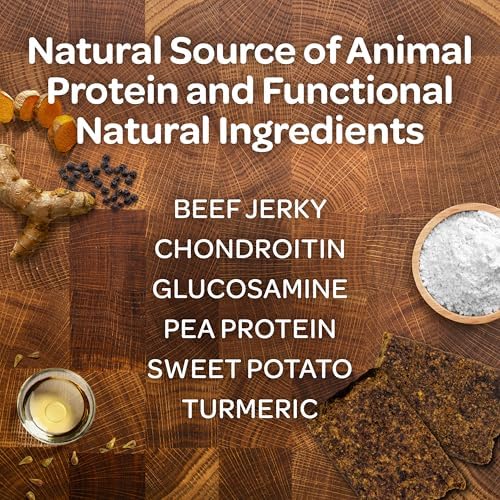 Wholesome Pride Functional Dog Hip & Joint Support Beef Jerky Bites, USA Made Mobility Dog Treats - 8 oz