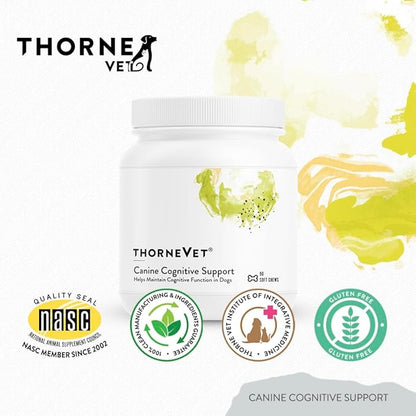 ThorneVet Canine Cognitive Support Soft Chews for Dogs - Great Tasting Health Supplement with B Vitamins and Antioxidants to Support The Brain Health of Your Senior Dog - 90 Soft Chews