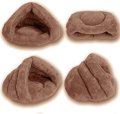 Pet Tent Cave Bed for Small Medium Puppies Kitty Dogs Cats Pets Sleeping Bag Thick Fleece Warm Soft Dog Bed Cuddler Burrow House Hole Igloo Nest Cozy Bed for Cat Puppy