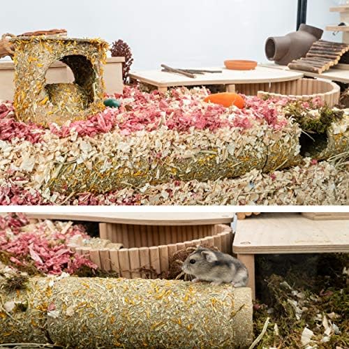 Niteangel Creative & Composable Hamster Tunnel - DIY & Build Unique Tube Burrow as Hideout for Small Sized Animals Like Hamsters Mouse Gerbils Mice (Burrow)