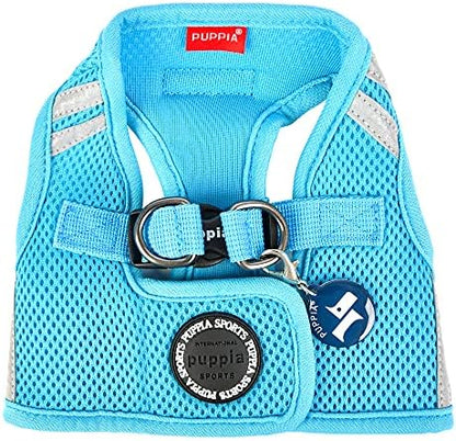 Puppia Soft Vest Dog Harness No Choke Step-in Reflective Triple Layered Breathable Mesh for Small and Medium Dog, Sky Blue, X-Large