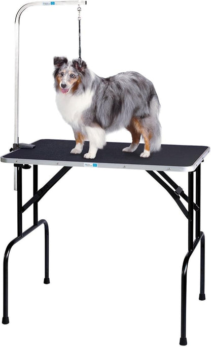 Pet Edge Master Equipment Heavy Duty Grooming Table with Arm – Easy to Clean Grooming Table for Animals up to 220 Pounds