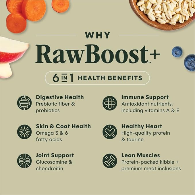 Instinct RawBoost, Natural Dry Dog Food with FreshDried Raw, Whole Grain Recipe - Real Beef & Barley, 3.5 lb. Bag