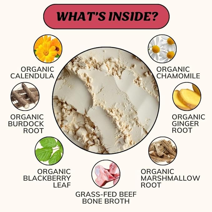 Fido's Digestion Bone Broth for Dogs - Grass-Fed Beef Bone Broth Powder & Organic Herbs - Supports Digestion & Gut Health - Dog Food Topper for Dry Food - 60 Scoops