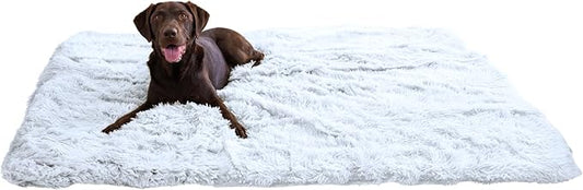 Best Friends by Sheri Calming Shag Cat and Dog Blanket with Non-Skid, Water Resistant Base, Machine Washable, Frost Gray, 60" x 80"
