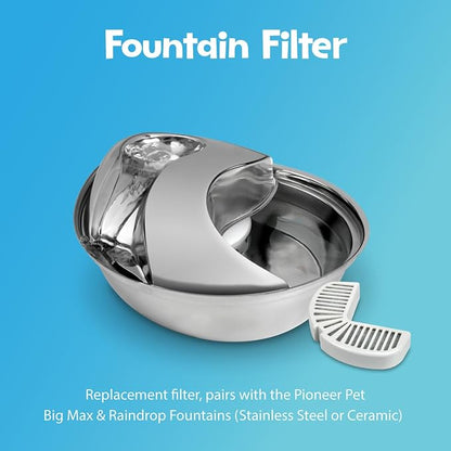 Pioneer Pet Stainless Steel Fountain Raindrop Design , 60oz