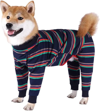 Xqpetlihai Dog Onesie Surgery Recovery Suit for Medium Large Dogs Recovery Shirt for Abdominal Wounds or Skin Diseases Bodysuit Dogs Pajamas (S,XL)