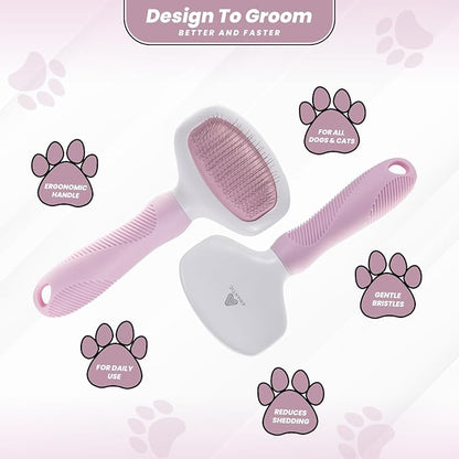 Small Slicker Brush for Grooming - Slicker Brush for Dogs and Cats can act as Deshedding Pet Tool for Healthy Coat Maintenance and Suitable for Short and long Haired Dogs