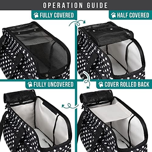 PetAmi Small Dog Purse Carrier, Airline Approved Soft Sided Tote, Polka Dot