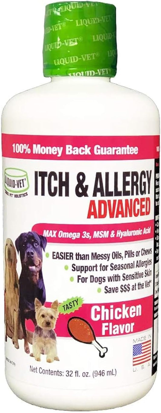 LIQUID-VET K9 Itch & Allergy Advanced Formula, Chicken Flavor, 32 oz