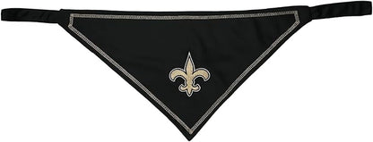 Pets First NFL New Orleans Saints TIE Bandana, Size Small/Medium. Dog Bandana Scarf Bib for Pet Cat Dog. The Ultimate Game-Day, Party Bandana
