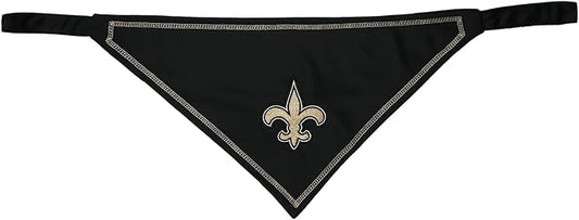 Pets First NFL New Orleans Saints TIE Bandana, Size Small/Medium. Dog Bandana Scarf Bib for Pet Cat Dog. The Ultimate Game-Day, Party Bandana