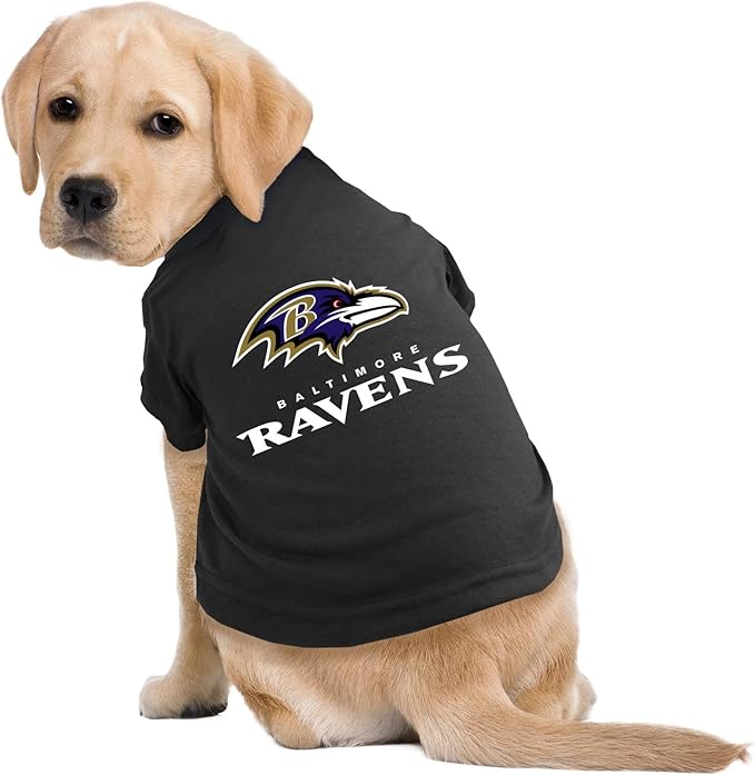 Littlearth NFL Baltimore Ravens Pet T-Shirt, Team Color, X-Large