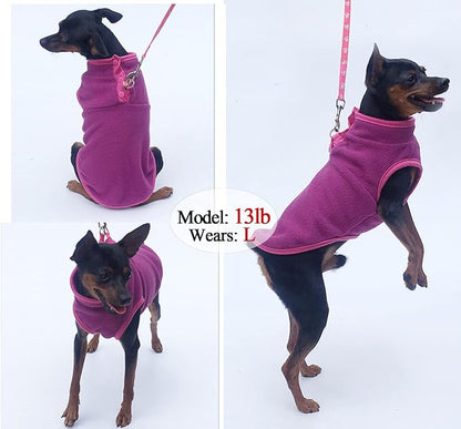 2 Pack Dog Sweater, Warm Puppy Pullover, Autumn Winter Coat, Stretch Fleece Apparel with Buttons for Small Medium Dogs Cats (X-Large)