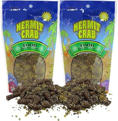 Needzo Hermit Crab Food, Natural Supplies and Necessities for Pets, Resealable Bags, 2 Ounces (Pack of 2)