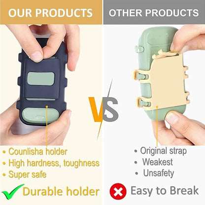 Silicone Holder Compatible for Tractive XL GPS Dog Tracker,Rubber Accessories Cover Finder Anti-Scratch,Secure Sturdy Case with Strap for Pet Cat Collar (Black)