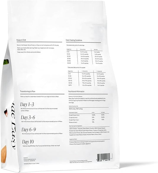 Maev Human-Grade Chicken Dog Food, Weight & Digestion Formula, Whole Ingredient, Gluten-Free, High Protein Puppy & Dog Food, 15 lb