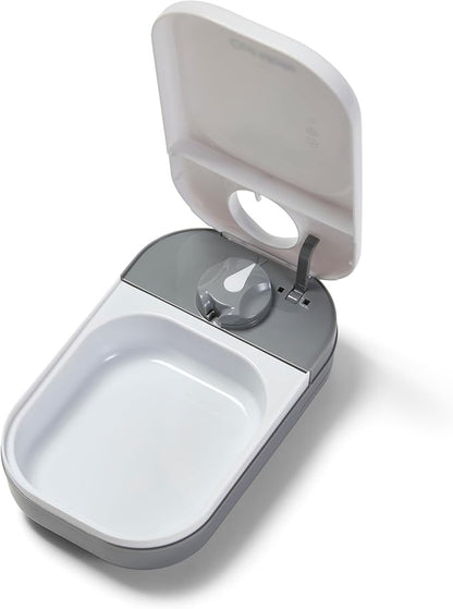 Cat Mate C100 Single Meal Automatic Timer-Controlled Pet Feeder - Suitable for Cats and Small Dogs, For Wet or Dry Food, up to 14 oz capacity, White