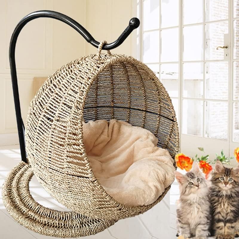 Pet Litter Cat Villa Layer Round Vine Nest Hanging Basket Dog Kennel Supplies
