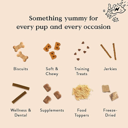 Bocce's Bakery Oven Baked Say Moo Treats for Dogs, Wheat-Free Everyday Dog Treats, Made with Real Ingredients, Baked in The USA, Natural Soft & Chewy Cookies, Beef & Cheddar Recipe, 6 oz
