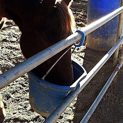 Injuries Preventing Horse Tether Tie - Portable, Versatile & Reusable Breakaway Horse Tie, Quick Release Under Heavy Pressure w/ 5 Loop Settings, Multi-Purpose Horse Clip 2 pcs Dark Purple