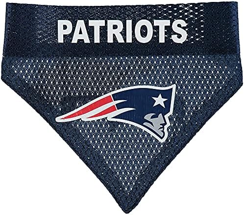 Pets First NFL DOG BANDANA - NEW ENGLAND PATRIOTS REVERSIBLE PET BANDANA. 2 Sided Sports Bandana with a PREMIUM Embroidery TEAM LOGO, Large/X-Large. - 2 Sizes & 32 NFL Teams available