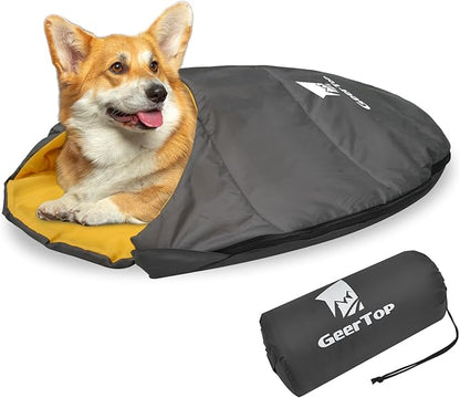 GEERTOP Lightweight Dog Sleeping Bag Portable Cozy Durable Machine Washable Pet Bed for Camping, Hiking Travel
