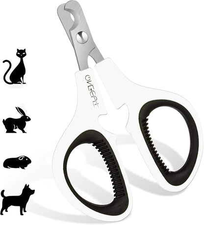 Pet Nail Clippers, Update Version Cat & Kitten Claw Nail Clippers for Trimming, Professional Pet Nail Clippers Best for a Cat, Puppy,Rabbit, Kitten & Small Dog,Sharp & Safe (Black)