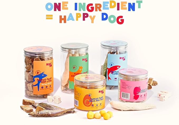 Arya Sit! - Freeze-Dried Single Ingredient Dog Treats (Capelin Fish)