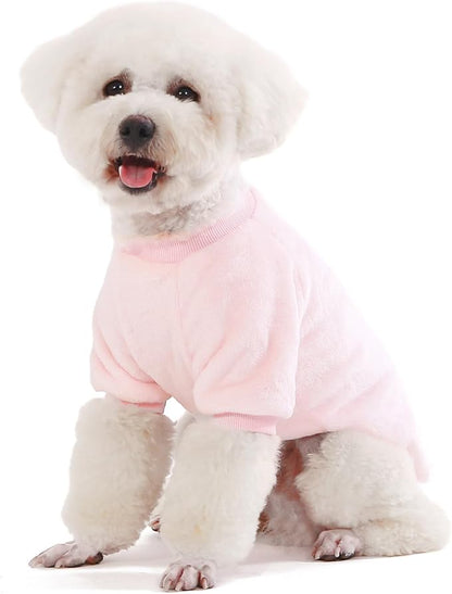 FabriCastle Dog Sweaters, 3-Pack Dog Clothes for Small Dogs Girl & Cats, Soft and Warm Pet Coats XXS - XXL, Winter Pet Jackets, Doggy Apparel Costumes Outfits (Ballet Pink,SkyBlue,Peach, XX-Small)