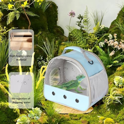 Bearded Dragon Travel Carrier,Lizards Cage, Small Animal Bag for Hedgehog Rat Parrot Bird Guinea Pig, Portable Guinea Pig Travel Carrier for 2