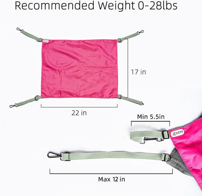 2 Pcs Small Kitty Cat Hammock for Cage,2 Pieces Reversible Cat Hanging Hammock,Cat Hammock Hanging,Washable Soft Outdoor Cat Mat,Waterproof Cooling Kittens Pad for Cats (Large, RedRed)