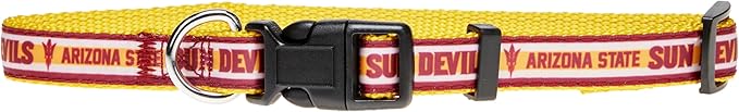 Pets First Collegiate PET Collar New Version Arizona State Sun Devils Dog Collar, Size Medium. Best Sports Team Color for Dogs & Cats. A Shiny & Colorful Dog & Cat Collar Licensed by The NCAA