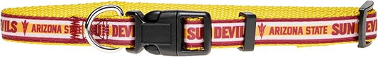 Pets First Collegiate PET Collar New Version Arizona State Sun Devils Dog Collar, Size Medium. Best Sports Team Color for Dogs & Cats. A Shiny & Colorful Dog & Cat Collar Licensed by The NCAA