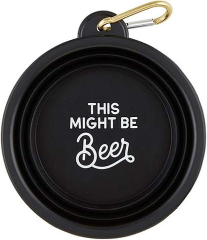 Creative Brands SB Design Studio Pet Collection Pet Bowl, 5.125" x 2.25", Might Be Beer
