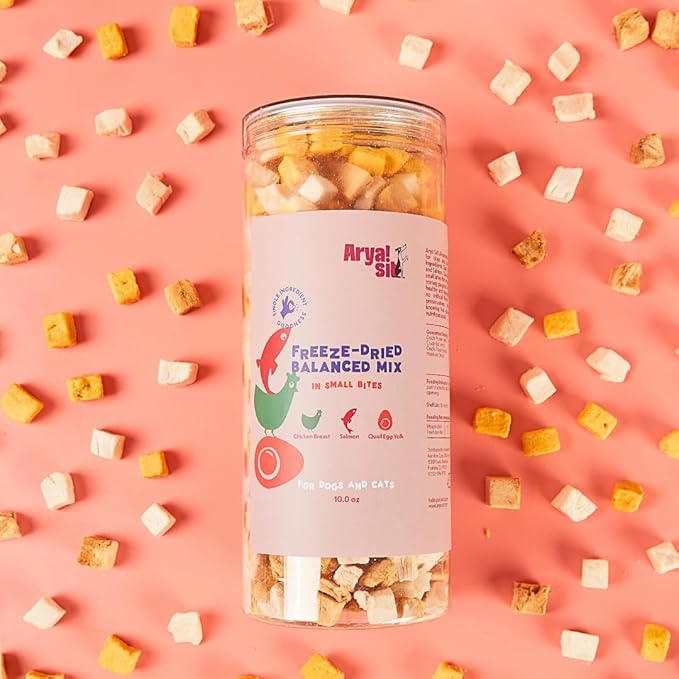 Arya Sit! - Freeze-Dried Single Ingredient Dog Treats & Food Topper (Balanced Mix)