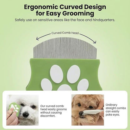 Dog Facial Hair Styling Gel – Gentle Grooming for Eyes & Nose Flyaways, No Alcohol Formula for Small Long-Haired Dogs & Cats, for Daily Use & Styling, 1.06 oz (2in1 1.06 oz+Stain Comb)