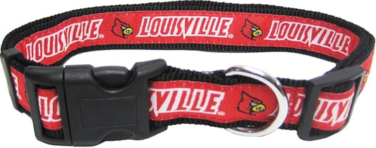 Pets First Collegiate PET Collar NEW VERSION Louisville Cardinals Dog Collar, Size Large. Best Sports Team Color for Dogs & Cats. A Shiny & Colorful Dog & Cat Collar Licensed by The NCAA