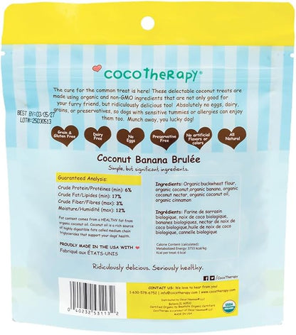 Cocotherapy Pure Hearts Coconut Cookies – Banana Brulee, (1 Pouch), 5 Oz.