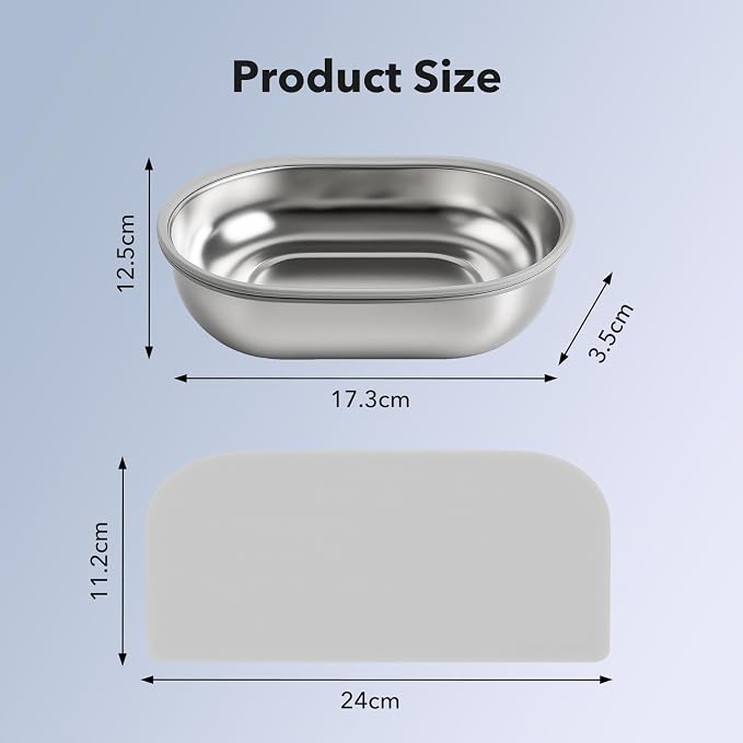 Stainless Steel Bowl for Automatic Microchip Cat Pet Feeder,2 Bowls & 1 Mat Set