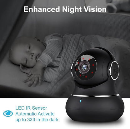 litokam 2K Indoor Camera, 360 Pan/Tilt Home Security Cameras with Motion Detection, Pet Cam with Phone App, Baby Monitor with Night Version, WiFi Camaras, Two Way Audio, Work with Alexa, 2 Pack