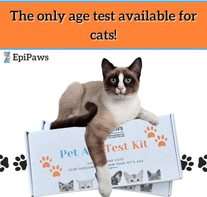 Pet Age Test for Dogs & Cats - Includes Wellness Insights for Your Pet’s Life Stage - At Home Epigenetic Biomarker Testing Kit, Great for Rescued Pets