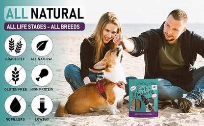 Pet Jerky Factory Premium Duck and Blueberry 5 oz. Dog Jerky Treats | 100% Human Grade | USA Made | High Protein | Grain Free | Limited Ingredients | No Filler | BHA-BHT Free | Soft-Tender
