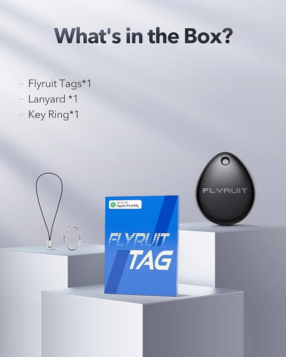 Air Tracker Tags-1 Pack for Apple Find My(iOS Only), Official MFi Certified, Smart Bluetooth Key Finder, Tracking Device for iPhone, Mini Finder Locator for Luggage, Backpack, Wallet, Bags, eBike