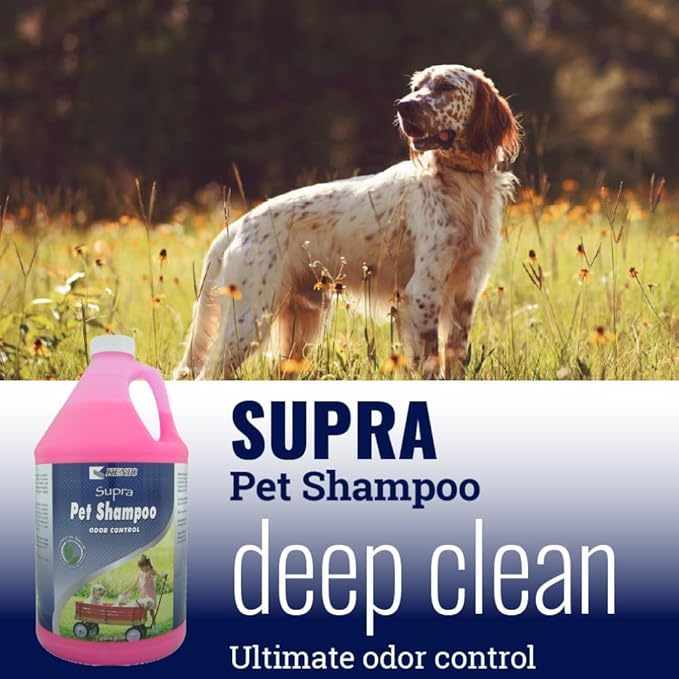 Kenic Supra Deodorizing Dog Shampoo, Powerful Odor Control Deep Clean, Naturally Derived Ingredients, Professional Groomer Formula, Made in USA