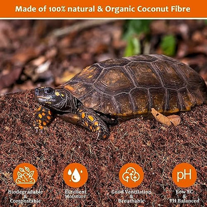 Riare 2 Pack Natural Coconut Fiber Substrate, Coco Coir Reptile Bedding