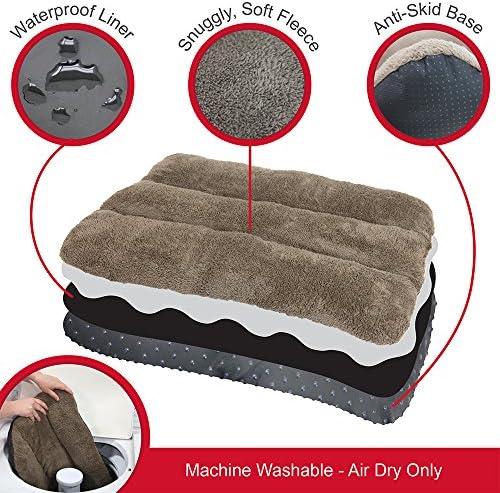 SportPet Designs Waterproof Pet Bed - Fits SportPet Plastic Dog Kennel, 20 inches,Brown