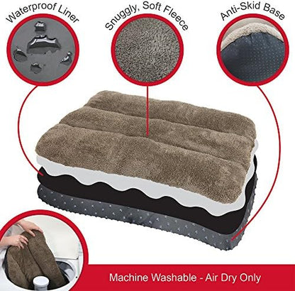 SportPet Designs Waterproof Pet Bed - Fits SportPet Plastic Dog Kennel, 20 inches,Brown