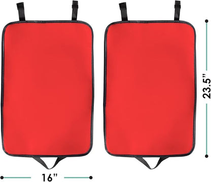 FH Group Faux Leather Back Seat Kick Protectors, Heavy Duty Car Kick Mats for Kids –2-Pack Back Seat Protector for Driver and Passenger Seat, Waterproof Protection from Dirt,Mud,Easy to Clean